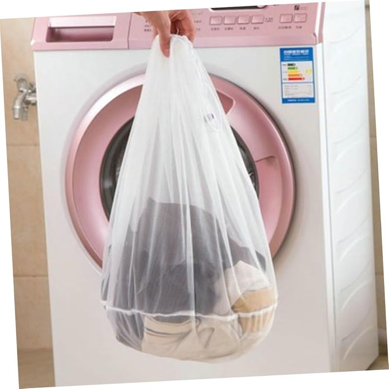 3Pcs Large Mesh Laundry Bags With Drawstring For Delicate Clothes Travel Wash Pouches - Image 3